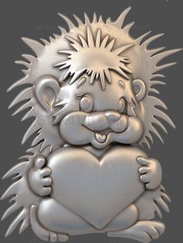 3D model Hedgehog with a heart (STL)