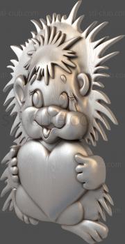 3D model Hedgehog with a heart (STL)