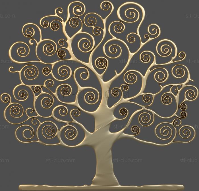 A tree with curlicues