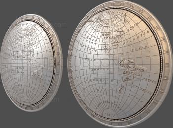 3D model Earth's hemispheres (STL)