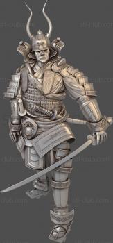 3D model Japanese warrior (STL)