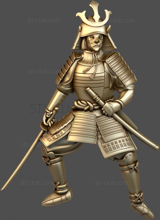 Japanese warrior with a sword