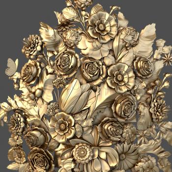 3D model Vase with flowers (STL)