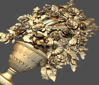 3D model Vase with flowers (STL)