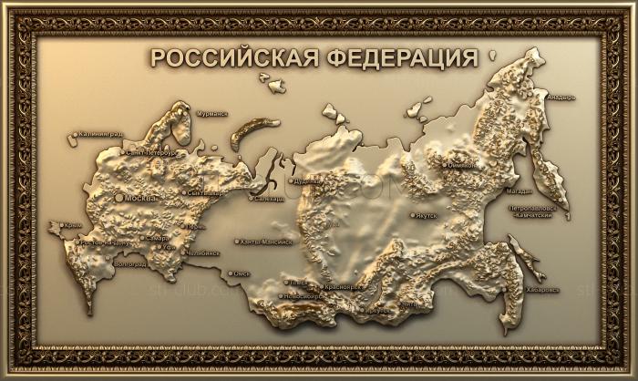 3D мадэль Карта в раме (STL)