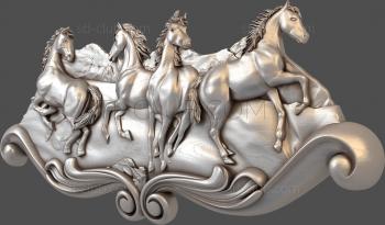 3D model Four horses (STL)