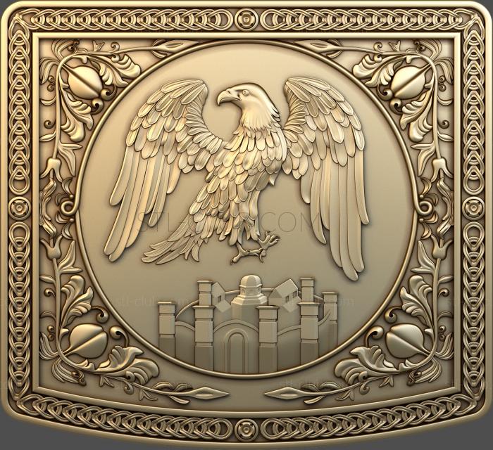 3D model Panel with an eagle (STL)