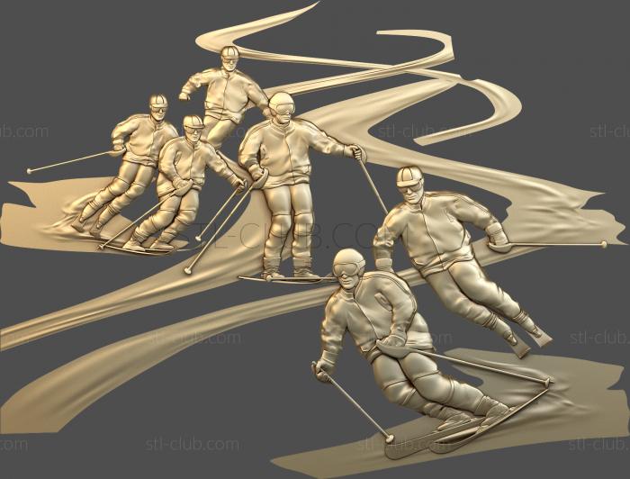 3D model Skiers ' descent (STL)