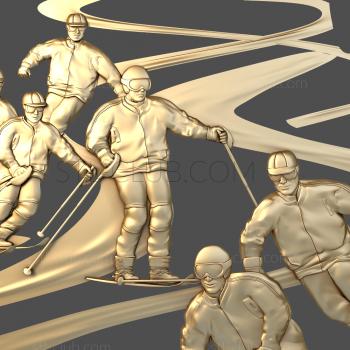 3D model Skiers ' descent (STL)