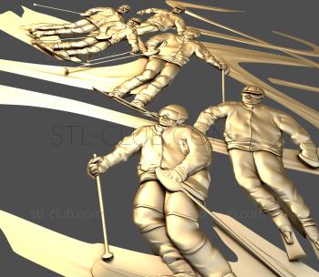 3D model Skiers ' descent (STL)