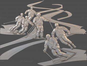 3D model Skiers ' descent (STL)