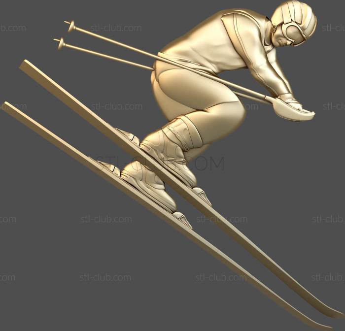 3D model Skier (STL)