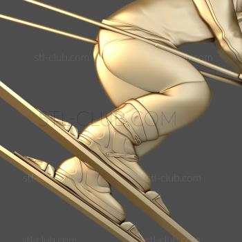 3D model Skier (STL)