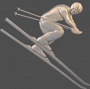 3D model Skier (STL)