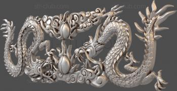 3D model Chinese dragons-1 (STL)