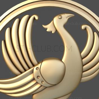 3D model Clay tile pheasant (STL)