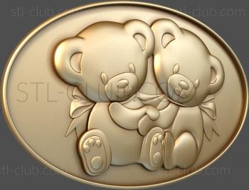 3D model Bear cubs (STL)