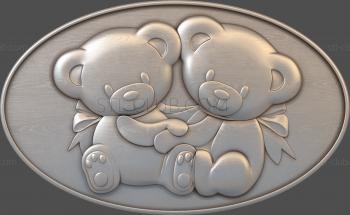 3D model Bear cubs (STL)