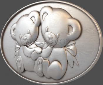 3D model Bear cubs (STL)