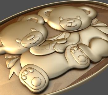 3D model Bear cubs (STL)