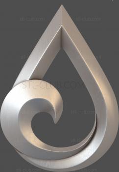 3D model A drop (STL)