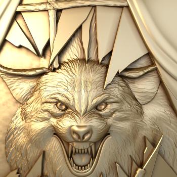 3D model The snarling wolf (STL)