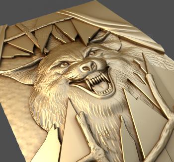 3D model The snarling wolf (STL)