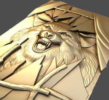 3D model The snarling wolf (STL)