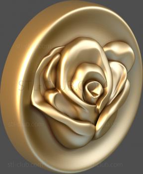 3D model Rose on a plate (STL)