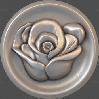 3D model Rose on a plate (STL)