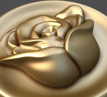 3D model Rose on a plate (STL)