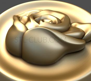 3D model Rose on a plate (STL)