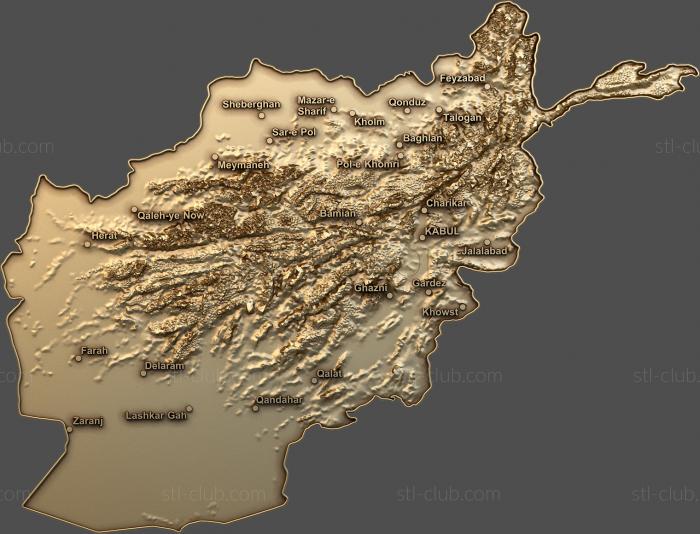 3D model Map of the area (STL)