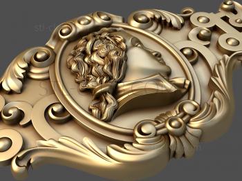 3D model Medallion with a male profile (STL)