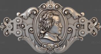 3D model Medallion with a male profile (STL)