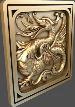 3D model Stove tile dragon (STL)