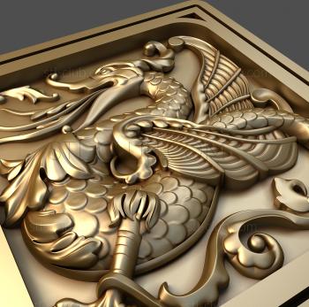 3D model Stove tile dragon (STL)