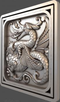 3D model Stove tile dragon (STL)