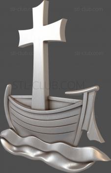 3D model Boat and cross (STL)