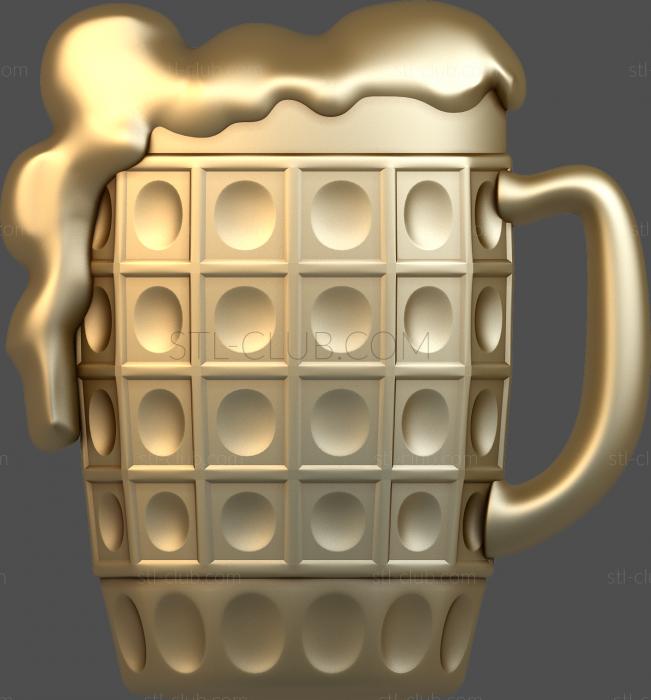 3D model  panel beer mug (STL)