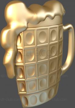 3D model  panel beer mug (STL)