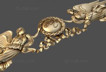 3D model Angels and coat of arms (STL)