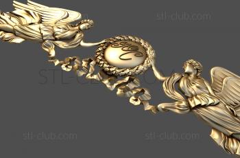 3D model Angels and coat of arms (STL)