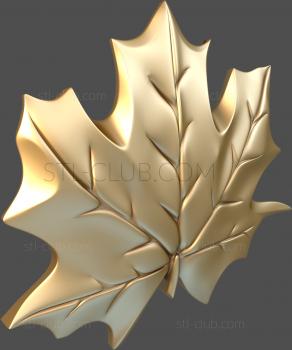 3D model  panel maple leaf (STL)