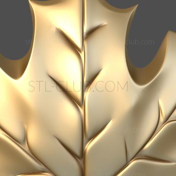 3D model  panel maple leaf (STL)