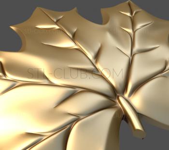 3D model  panel maple leaf (STL)