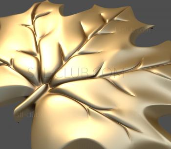 3D model  panel maple leaf (STL)