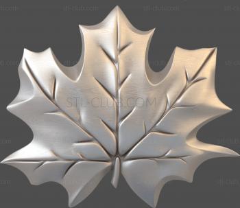 3D model  panel maple leaf (STL)