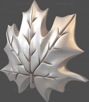 3D model  panel maple leaf (STL)