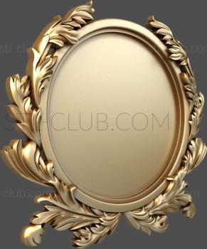 3D model Frame in acanthus leaves (STL)